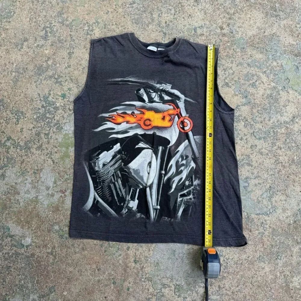 Chopper Flame Y2K Biker Tank Top